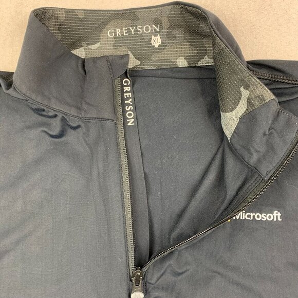 Greyson Mens Tate Mockneck Quarter-Zip XL Black Pullover Long Sleeve Performance - Picture 5 of 10